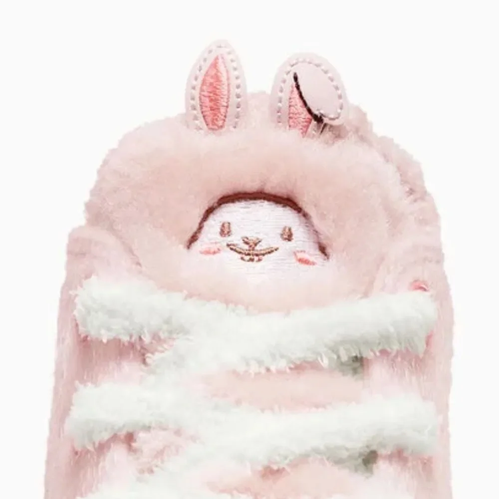 Converse CTAS Pink Bunny Rabbit Faux Fur Hi Top Sneakers + Bag Women's 9.5 NIB
